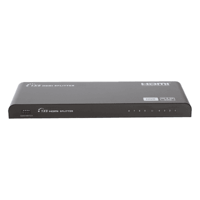 Splitter HDMI / 1 Entrada 8 Salidas Simultáneas / 4K×2K @ 60 Hz / HDR10 / Dolby Vision / 18 Gbps / 10 m (32.8 ft) / HDMI 2.0 / HDCP 2.2