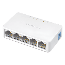 Switch NO Administrable / Para escritorio /  5 puertos 10/100 Mbps / Diseño Compacto / Plug and Play