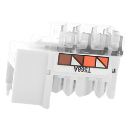 Jack RJ45 categoría 6 de 8 conductores para voz y datos, inserto a presión para el frame Claro de 6 puertos, color blanco