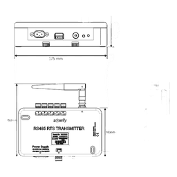Interfaz de Control / 16 Grupos RTS / RS485 y 5 Contactos Secos / 433.42 MHz / IP20 / 90-255 V