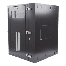 Gabinete de Montaje en Pared / 19in / 18 UR / 635mm (2.08ft) Profundidad / Ventana de Seguridad / 300 lb (136.1 kg) Carga / Acero Negro