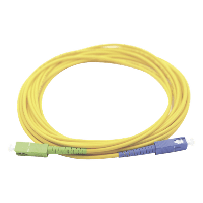 Jumper de Fibra Óptica Monomodo SC/UPC SC/APC Simplex, Color Amarillo 1 Metro (3.28 Pies)