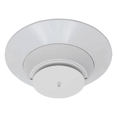 Sensor Térmico Direccionable / Programable Fijo 57°C / Tasa de Aumento o Alta Temperatura 88°C / Cobertura 15.2 m (50 ft) / Base Incluida