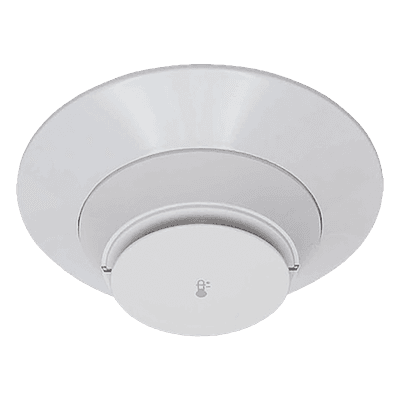 Sensor térmico direccionable de tasa de aumento con respaldo fijo a 57°C, color blanco, protocolo LiteSpeed