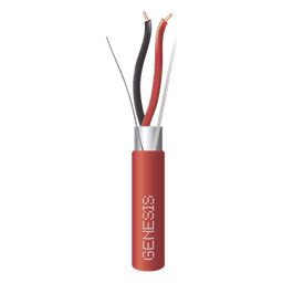 Bobina de 305 Metros (1000 Pies) de Alambre / 2 x 18 AWG / Riser / Blindado / Tipo FPLR / Color Rojo / Para Aplicaciones en Sistemas de Detección de Incendio y Sistemas de Evacuación