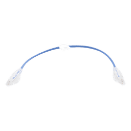 Cable de Parcheo Slim UTP Cat6 / 30 cm (0.98 pies) / 28 AWG / Azul / 1 Gbps