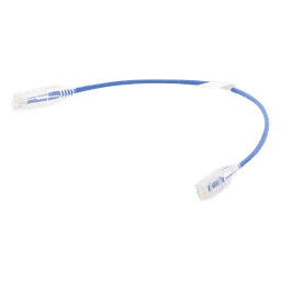 Cable de Parcheo Slim UTP Cat6 / 30 cm (0.98 pies) / 28 AWG / Azul / 1 Gbps