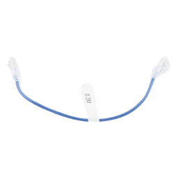 Cable de Parcheo Slim UTP Cat6 / 30 cm (0.98 pies) / 28 AWG / Azul / 1 Gbps