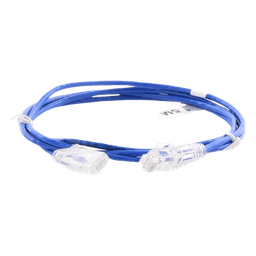 Cable de Parcheo Slim UTP Cat6 - 1.5 Metros (4.92 Pies) Azul Diámetro Reducido (28 AWG)