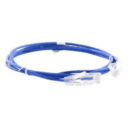 Cable de Parcheo Slim UTP Cat6 - 1.5 Metros (4.92 Pies) Azul Diámetro Reducido (28 AWG)