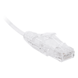 Cable de Parcheo Slim UTP Cat6 - 30 cm (11.81 Pulgadas) Blanco, Diámetro Reducido (28 AWG)