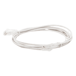 Cable de Parcheo Slim UTP Cat6 / 3 m (9.84 pies) / 28 AWG / Blanco / Sin Blindaje / 1 Gbps+