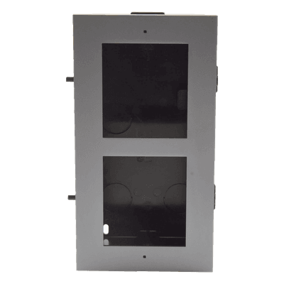 Base de 2 Espacios para EMPOTRAR Módulos de Videoporteros Hikvision