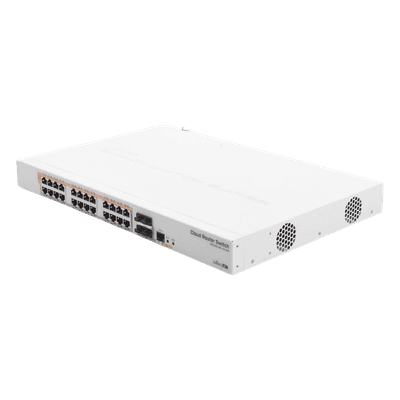 Switch PoE / 24 Puertos Gigabit / 4 SFP+ 10G / 450W PoE / 1U Rack