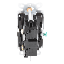 Interruptor de pared unipolar tipo paleta de 15 A, 120/277 V, para conmutación de iluminación y cargas de motor, línea Satin Colors en acabado Snow satinado