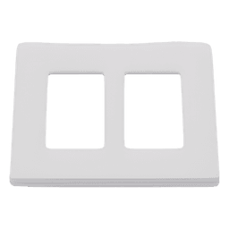 Placa de pared de 2 espacios sin tornillos visibles en acabado Snow satinado, compatible con atenuadores e interruptores Lutron Maestro, Diva, Claro y controles Pico