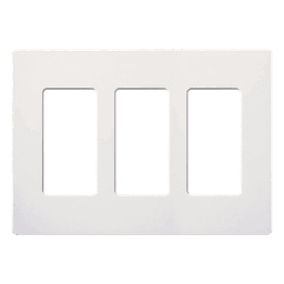 Placa de Pared 3 Espacios / Diseño Screwless / Perfil 7.6 mm / Acabado Snow Satinado / Compatible Maestro, Diva, Pico