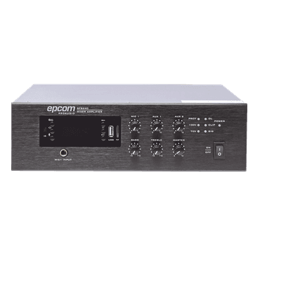 Mini Amplificador Mezclador / 240W RMS / Sistema 70/100V / Bluetooth / MP3 / Tuner FM / Prioridad Micrófono / 0.98 x 0.29 x 0.82 ft