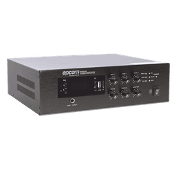 Mini Amplificador Mezclador / 240W RMS / Sistema 70/100V / Bluetooth / MP3 / Tuner FM / Prioridad Micrófono / 0.98 x 0.29 x 0.82 ft