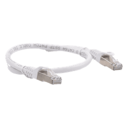 Patch Cord Cat6A 10G Blindado 0.5 Metros (1.64 Pies) Blanco
