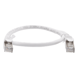 Patch Cord Cat6A 10G Blindado 0.5 Metros (1.64 Pies) Blanco