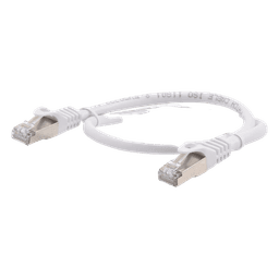 Patch Cord Cat6A 10G Blindado 0.5 Metros (1.64 Pies) Blanco