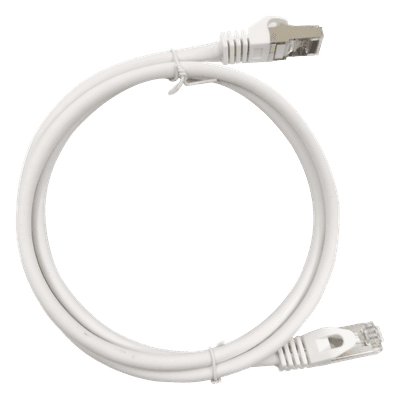 Cable de Parcheo / Cat6A / S/FTP / 10Gbps / 2m (6.56 ft) / Blindado / AWG 27 / RJ45 / Blanco