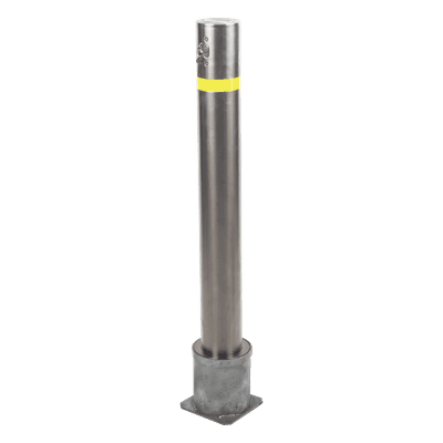 Bolardo Desmontable / Acero Inoxidable SS304 / 900 mm (2.95 ft) Altura / 114 mm Diámetro / 3 mm Espesor / Punta Plana