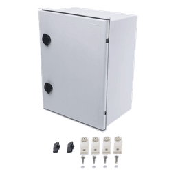 Gabinete de Poliéster / IP65 / 300 x 400 x 200 mm / Carga 30 kg / Placa Trasera Incluida / Cerradura con Llave