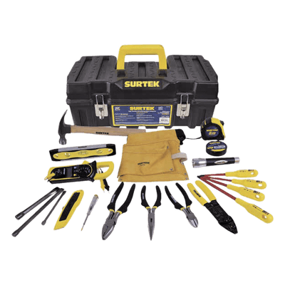 Juego de Herramientas para Electricista / 21 Piezas / Multímetro Digital de Gancho / Destornilladores Aislados 1000V / Caja Plástica 21" (53.3 cm)