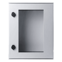 Gabinete de Poliéster IP65 / Puerta Transparente / 400 x 500 x 200 mm / Carga 30 kg / Placa Trasera Incluida / Uso en Intemperie