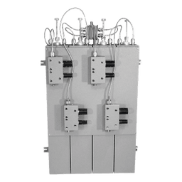 Combinador 148-174 MHz, para 4 Canales, 125 Watt, 200 KHz (min.) Sep. entre Tx-Tx, Aisladores Dobles, Conectores N Hembra.