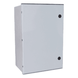 Gabinete de Poliéster IP65 Uso en Intemperie (600 x 800 x 300 mm) con Placa Trasera Interior de Plástico (Incluye Chapa y Llave).