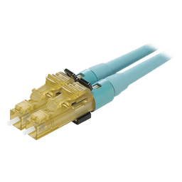 Conector de Fibra Óptica / LC Duplex / Multimodo 50/125 OM3/OM4 / Pre-pulido / Color Aqua
