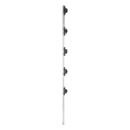 Poste de cerco eléctrico / 1.2 m (3.9 ft) / Acero galvanizado G60 / 5 aisladores de paso / 18 kV dieléctrico
