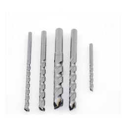 Juego de Brocas para Concreto / 5 Piezas / Zanco Recto / Carburo de Tungsteno / 3/16" a 1/2" / Compatible SDS-Plus 3/8" (10 mm)