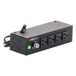 Regleta de Alimentación / 4 Contactos NEMA 5-15R / 120Vca / 10A Máx. / Montaje Escritorio o Pared
