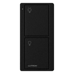 Control Pico inalámbrico de 2 botones para encender y apagar iluminación en sistemas Lutron como Caseta Wireless y RadioRA 2, color Midnight satinado