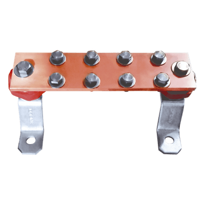 Barra Unión Muro / 1000A / Cobre 100% / Aisladores Rojos / TMGB-TGB / 3.28 ft
