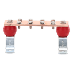 Barra Unión Muro / 1000A / Cobre 100% / Aisladores Rojos / TMGB-TGB / 3.28 ft