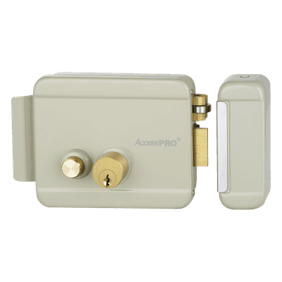 Cerradura Eléctrica con Botón de Salida/ Incluye Llave  / Exterior / Derecha