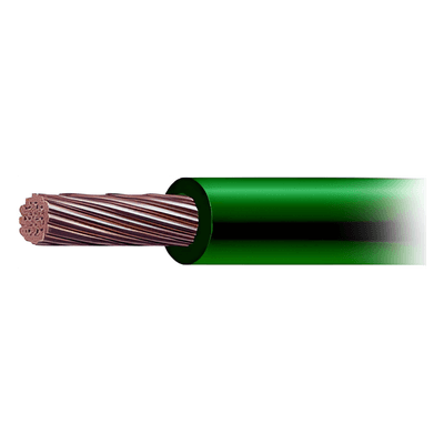 Cable THW-LS / Calibre 6 AWG / 19 Hilos / 90°C Seco / 75°C Mojado / Verde / Venta por Metro