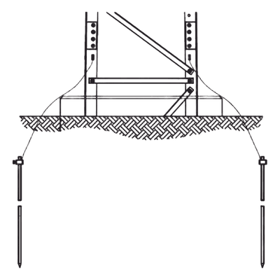 Sistema de Aterrizaje de 3 Piernas / Acero Galvanizado / Carga 5.000 kg / Secciones 13-21