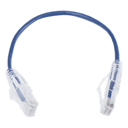 Cable de Parcheo Slim UTP Cat6 - 20 cm (7.87 Pulgadas) Azul Diámetro Reducido (28 AWG)