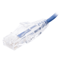 Cable de Parcheo Slim UTP Cat6 - 20 cm (7.87 Pulgadas) Azul Diámetro Reducido (28 AWG)