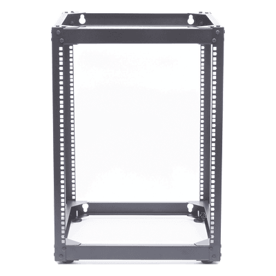 Rack Abierto de 4 Postes / 14 Unidades / Profundidad 510 mm / Montaje Pared o Piso / Acero 9.3 kg