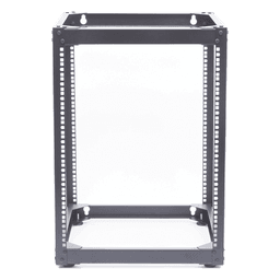 Rack Abierto de 4 Postes / 14 Unidades / Profundidad 510 mm / Montaje Pared o Piso / Acero 9.3 kg