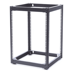 Rack Abierto de 4 Postes / 14 Unidades / Profundidad 510 mm / Montaje Pared o Piso / Acero 9.3 kg