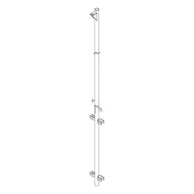 Pluma de Aluminio de 4 metros CED.40  para Instalación de Tramos STZ (Con Polea).