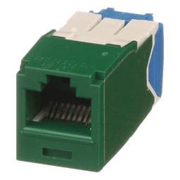 Conector Jack RJ45 Estilo TG, Mini-Com, Categoría 6A, de 8 Posiciones y 8 Cables, Color Verde